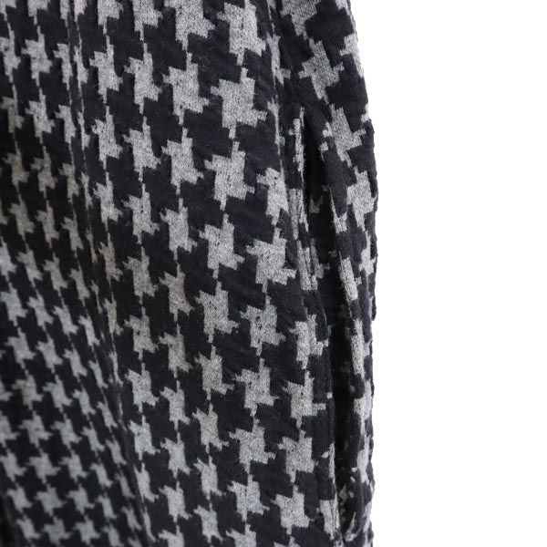 MARC BY MARC JACOBS マークバイマークジェイコブス 千鳥柄 半袖 パフスリーブ ワンピース XS 黒×グレー系 レディース