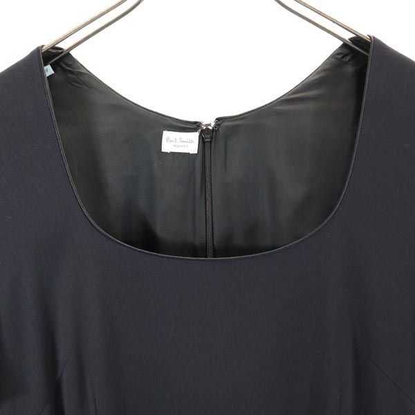 Paul Smith ポールスミス イタリア製 半袖 ワンピース 46 ブラック レディース