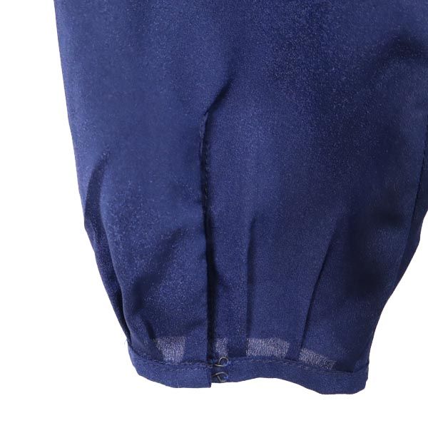 PAOLA FRANI パオラフラーニ 長袖 ワンピース ネイビー×ホワイト ビーズ装飾 レディース