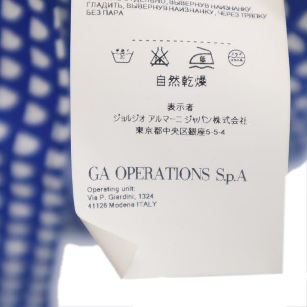 ARMANI JEANS アルマーニジーンズ 総柄 ノースリーブ ワンピース 36 ブルー系 レディース