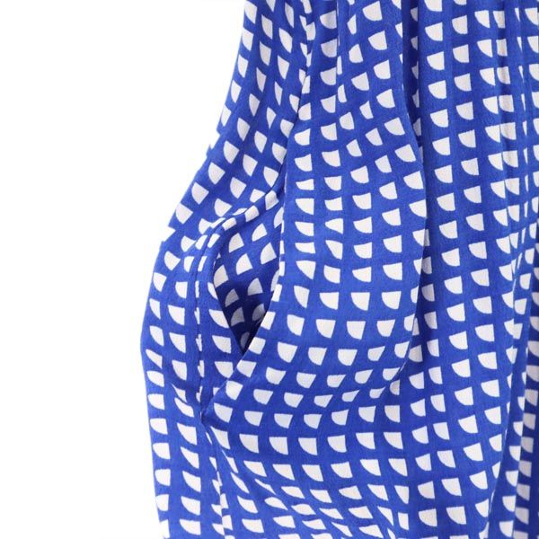 ARMANI JEANS アルマーニジーンズ 総柄 ノースリーブ ワンピース 36 ブルー系 レディース