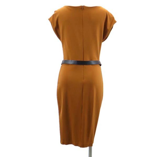 MAX MARA マックスマーラ イタリア製 ノースリーブ ワンピース ブラウン系 バックジップ レディース