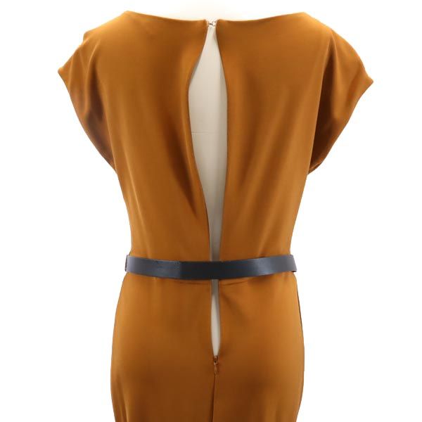 MAX MARA マックスマーラ イタリア製 ノースリーブ ワンピース ブラウン系 バックジップ レディース