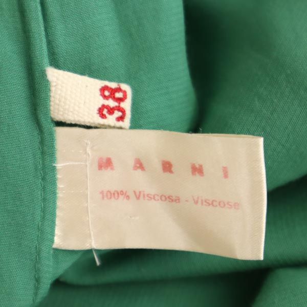MARNI マルニ イタリア製 長袖 ワンピース 38 グリーン レディース