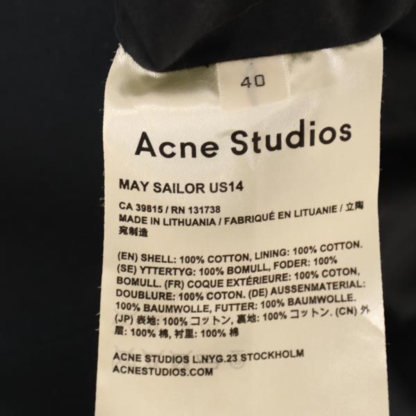 ACNE STUDIOS アクネストゥディオズ 半袖 ワンピース 40 ネイビー レディース