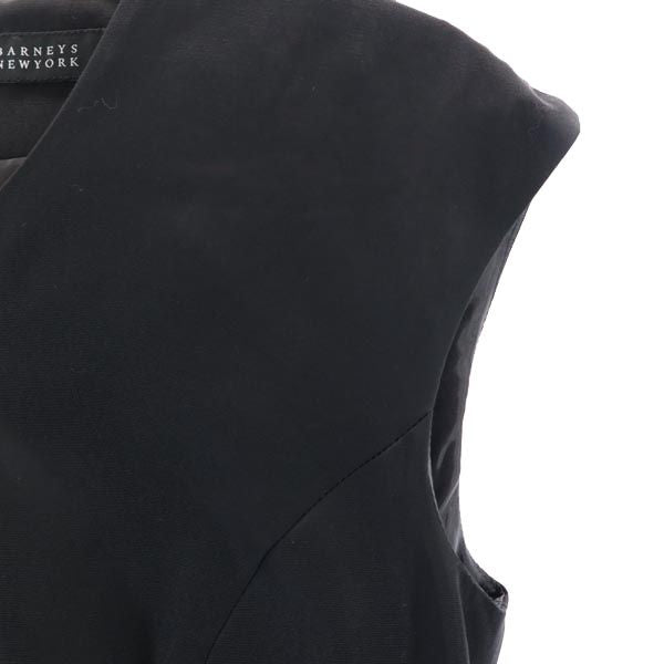 BARNEYS NEW YORK バーニーズ ニューヨーク 日本製 ノースリーブ ワンピース 38 ブラック レディース
