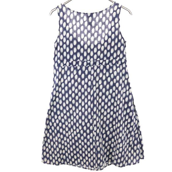 patagonia パタゴニア アウトドア ノースリーブ ワンピース 0 紺×白 レディース