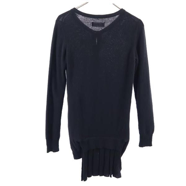 Yohji Yamamoto ヨウジヤマモト カシミヤブレンド 長袖 ロング カーディガン 2 ブラック レディース