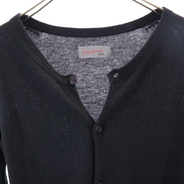 Yohji Yamamoto ヨウジヤマモト カシミヤブレンド 長袖 ロング カーディガン 2 ブラック レディース