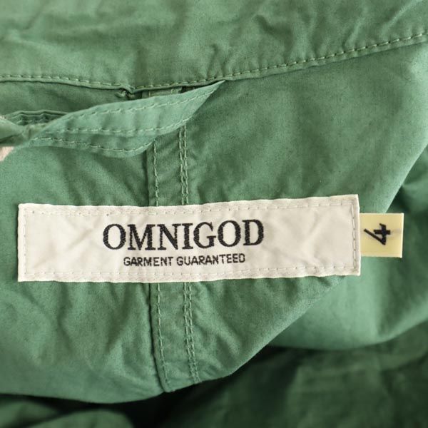 未使用 OMNIGOD オムニゴッド コットン ロングコート 4 グリーン メンズ