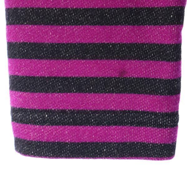 MARC BY MARC JACOBS マークバイマークジェイコブス ボーダー 長袖 スウェット ワンピース XS パープル系 レディース