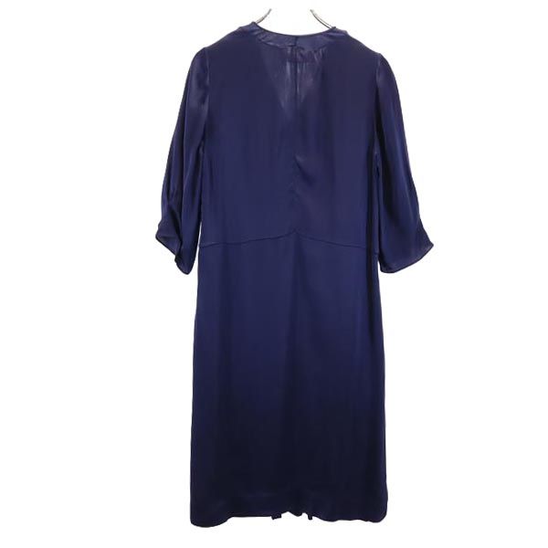 未使用 MARNI マルニ 7分袖 ワンピース 38 ネイビー レディース