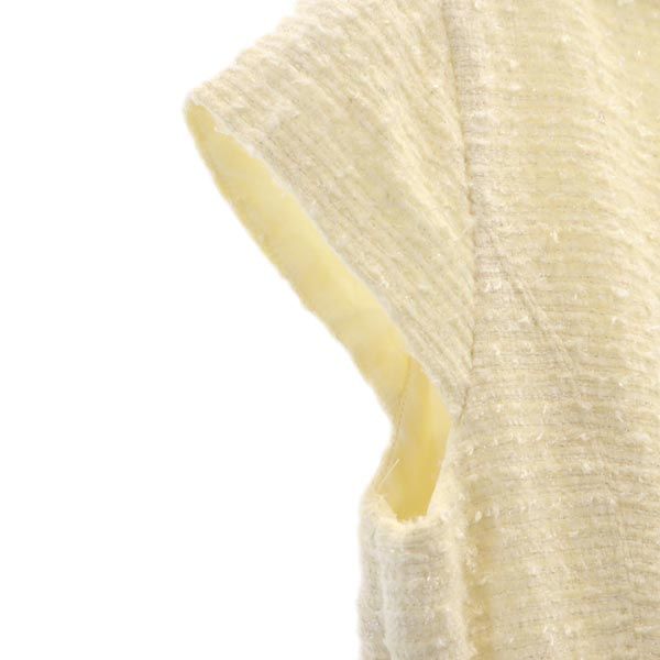 TOCCA トッカ 日本製 ウールブレンド ショートスリーブ 半袖 フレンチスリーブ ワンピース 4 アイボリー バックジップ レディース