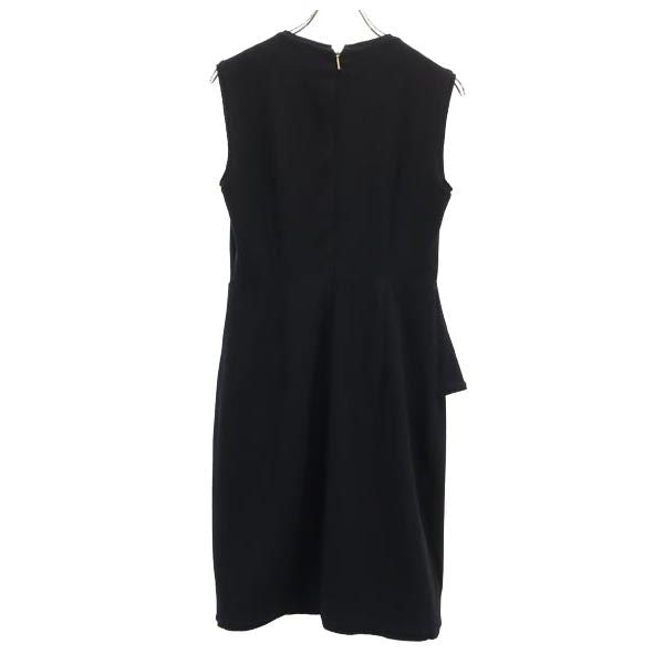Tory Burch トリーバーチ フリルデザイン ノースリーブ フリルデザイン ワンピース 4 ブラック バックジップ レディース