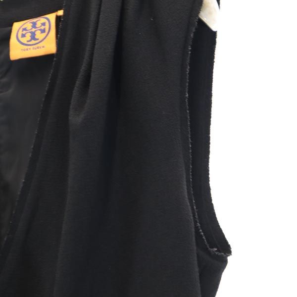 Tory Burch トリーバーチ フリルデザイン ノースリーブ フリルデザイン ワンピース 4 ブラック バックジップ レディース