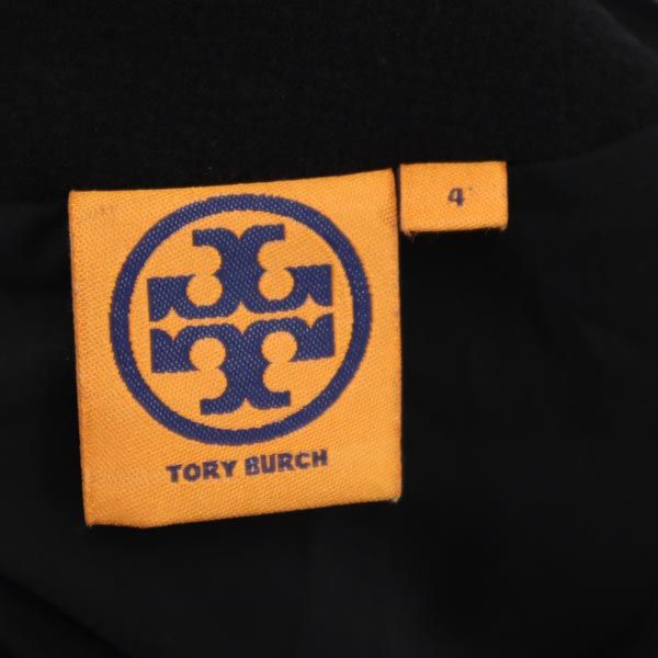 Tory Burch トリーバーチ フリルデザイン ノースリーブ フリルデザイン ワンピース 4 ブラック バックジップ レディース