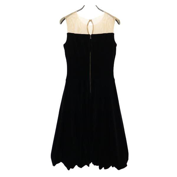 未使用 FOXEY フォクシー 日本製 バルーン ノースリーブ ベロア ノワール バルーン ワンピース 38 ブラック レディース