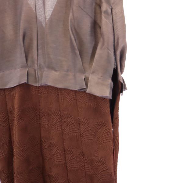 未使用 マルニ イタリア製 シルクブレンド ノースリーブ ワンピース 40 パープルグレー MARNI サイドジップ ドレス レディース