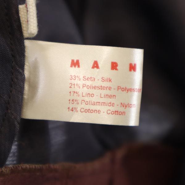 未使用 マルニ イタリア製 シルクブレンド ノースリーブ ワンピース 40 パープルグレー MARNI サイドジップ ドレス レディース