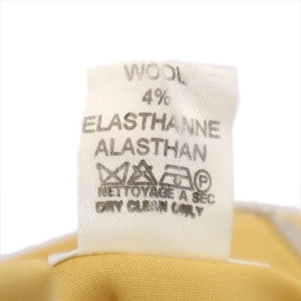 CELINE セリーヌ フランス製 長袖 ワンピース 36 イエロー系 ベルトループ付き レディース