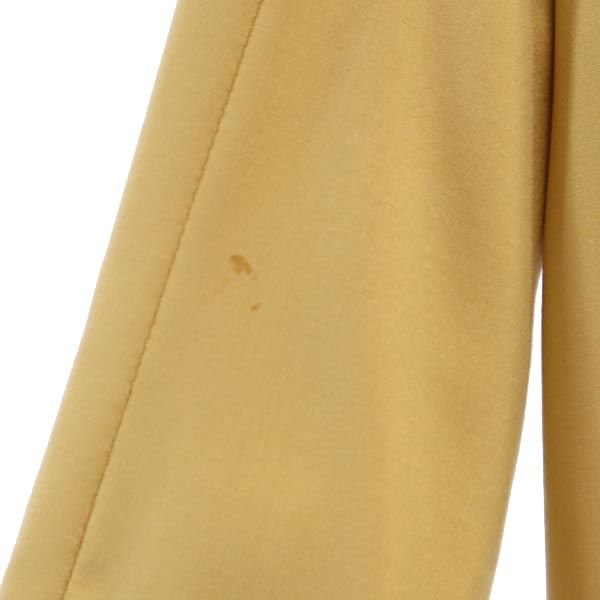 CELINE セリーヌ フランス製 長袖 ワンピース 36 イエロー系 ベルトループ付き レディース