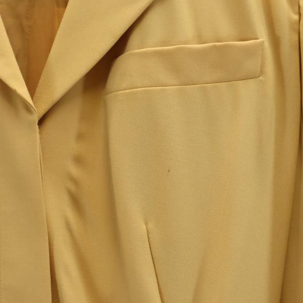 CELINE セリーヌ フランス製 長袖 ワンピース 36 イエロー系 ベルトループ付き レディース