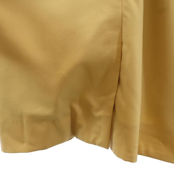 CELINE セリーヌ フランス製 長袖 ワンピース 36 イエロー系 ベルトループ付き レディース