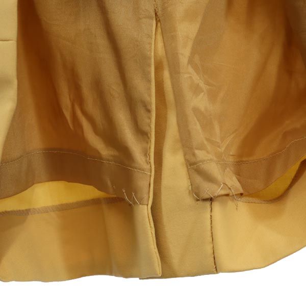 CELINE セリーヌ フランス製 長袖 ワンピース 36 イエロー系 ベルトループ付き レディース