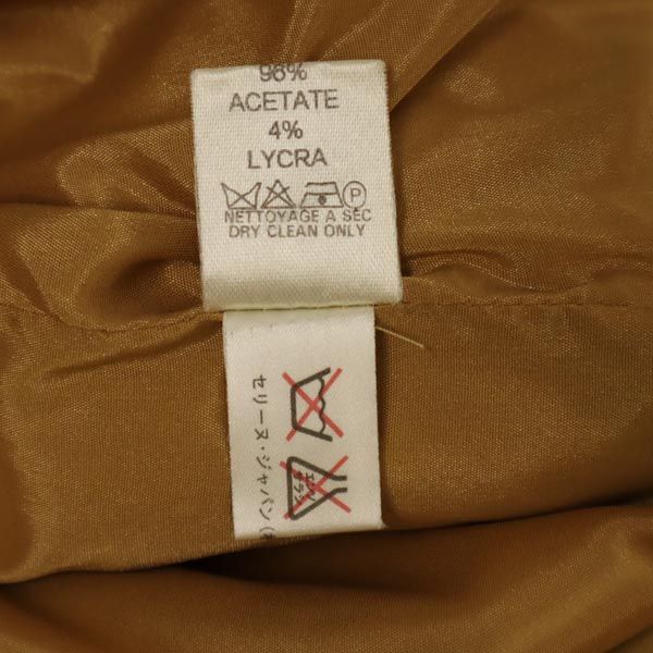 CELINE セリーヌ フランス製 長袖 ワンピース 36 イエロー系 ベルトループ付き レディース