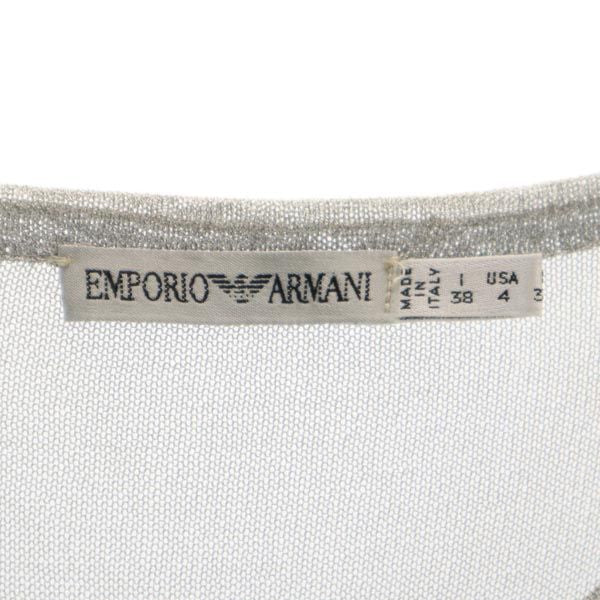 Emporio Armani エンポリオアルマーニ イタリア製 長袖 ワンピース USA4 グレー系 レディース