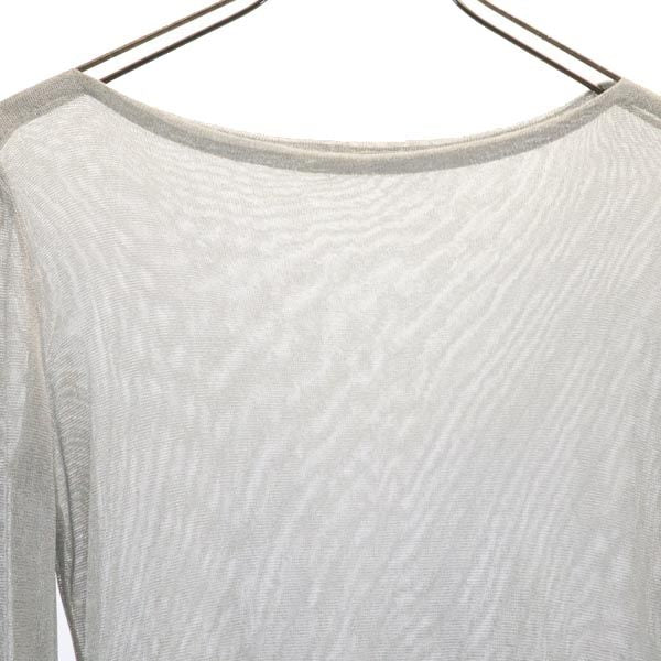 Emporio Armani エンポリオアルマーニ イタリア製 長袖 ワンピース USA4 グレー系 レディース