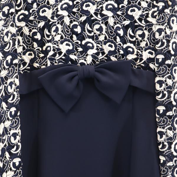 GIVENCHY ジバンシィ 長袖 ワンピース 10 ネイビー系 バックジップ レディース