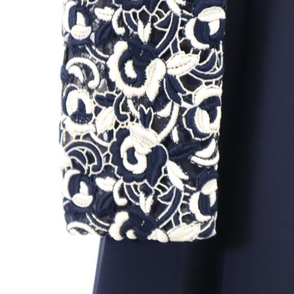 GIVENCHY ジバンシィ 長袖 ワンピース 10 ネイビー系 バックジップ レディース