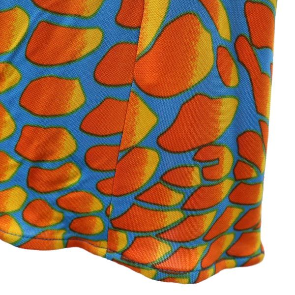 Jssa LONDON ジェッサロンドン 総柄 7分袖 ワンピース UK6 オレンジ系 レディース