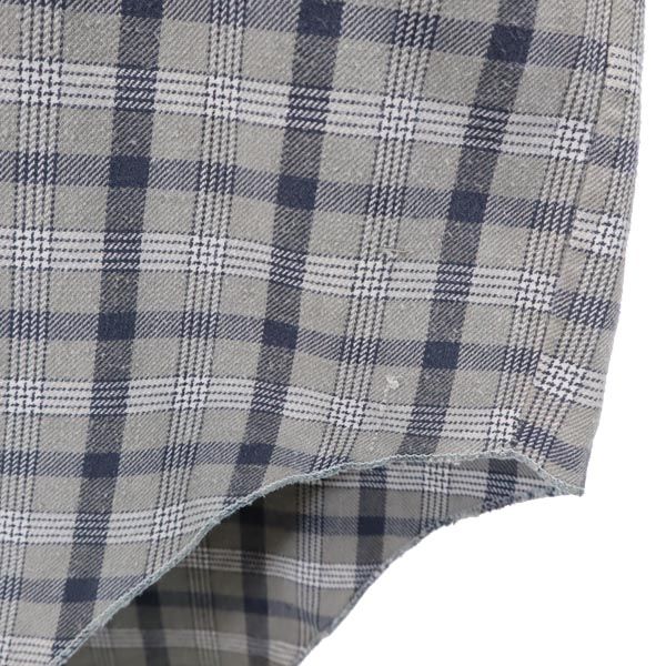 Condor コンドル チェック柄 長袖 シャツ ワンピース 39-40 グレー系 グランパシャツ レディース