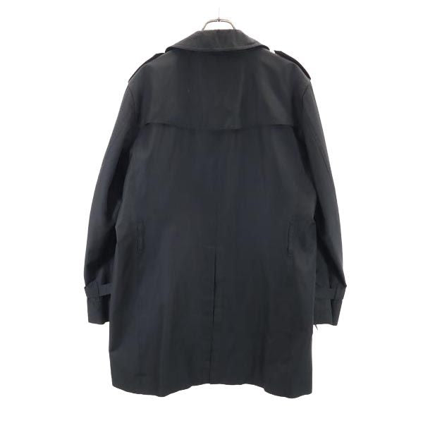 BURBERRY バーバリー 三陽商会 チェック柄 シルク トレンチコート L グレー系 メンズ