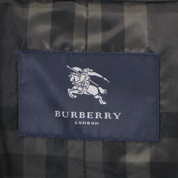 BURBERRY バーバリー 三陽商会 チェック柄 シルク トレンチコート L グレー系 メンズ