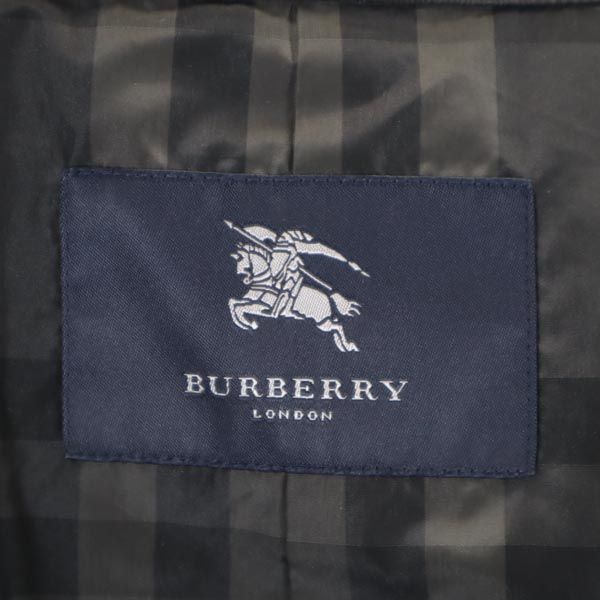 バーバリー 三陽商会 チェック柄 シルク トレンチコート L グレー系 BURBERRY メンズ