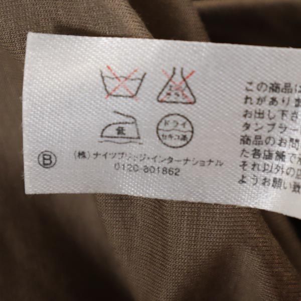 未使用 PAULE KA ポールカ 長袖 ロング カットソー 42 ブラウン×ブラック レディース
