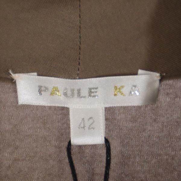 未使用 PAULE KA ポールカ 長袖 ロング カットソー 42 ブラウン×ブラック レディース