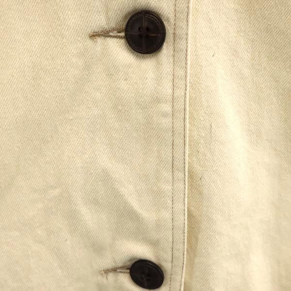 Denim&Co デニムアンドコー オールド ステンカラーコート オフホワイト レディース