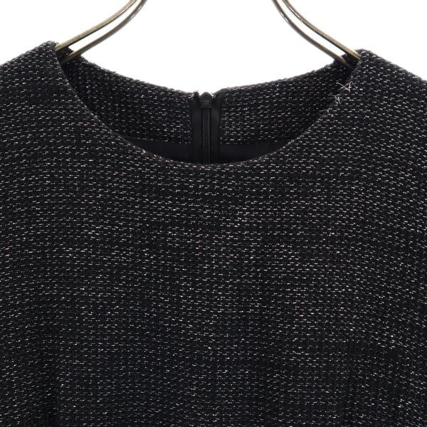 Michael Kors マイケルコース ラメ 半袖 ラメ ワンピース 4 ブラック系 バックジップ レディース