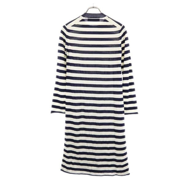 COMME des GARCONS コムデギャルソン ボーダー柄 長袖 ニット ワンピース ネイビー×ホワイト レディース