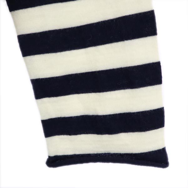 COMME des GARCONS コムデギャルソン ボーダー柄 長袖 ニット ワンピース ネイビー×ホワイト レディース