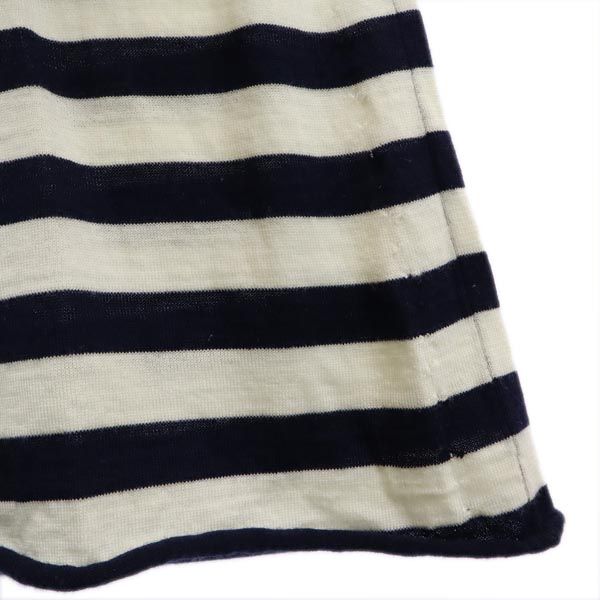 COMME des GARCONS コムデギャルソン ボーダー柄 長袖 ニット ワンピース ネイビー×ホワイト レディース