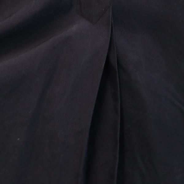 YAECA ヤエカ シルク 長袖 シャツ ワンピース M ネイビー系 レディース