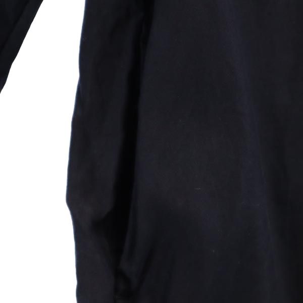 YAECA ヤエカ シルク 長袖 シャツ ワンピース M ネイビー系 レディース