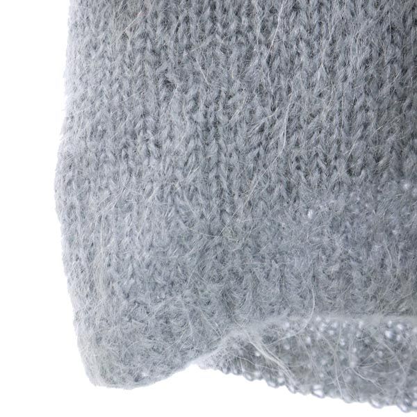 VINTAGE ヴィンテージ 80s 長袖 モヘヤニット カーディガン L ブルー系 レディース