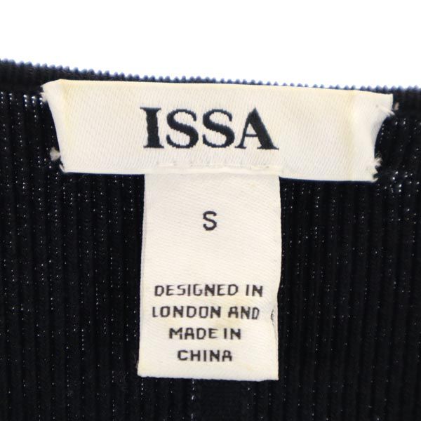 ISSA イッサ 長袖 ワンピース S ブラック系 レディース