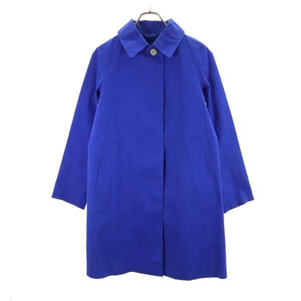 Mackintosh マッキントッシュ 英国製 ステンカラーコート 32 青 ゴム引き レディース